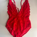 We Are HAH Comin' In Haht Lace Bodysuit XS Siren Red
