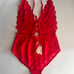 We Are HAH Comin' In Haht Lace Bodysuit XS Siren Red