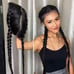 Slay queen black double braid lace wig