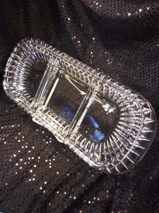Gorham Lyric Crystal Relish Dish
