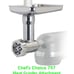 Chef's Choice 797 Food Grinder Attachment Stainless Steel Meat Sausage Stuffing