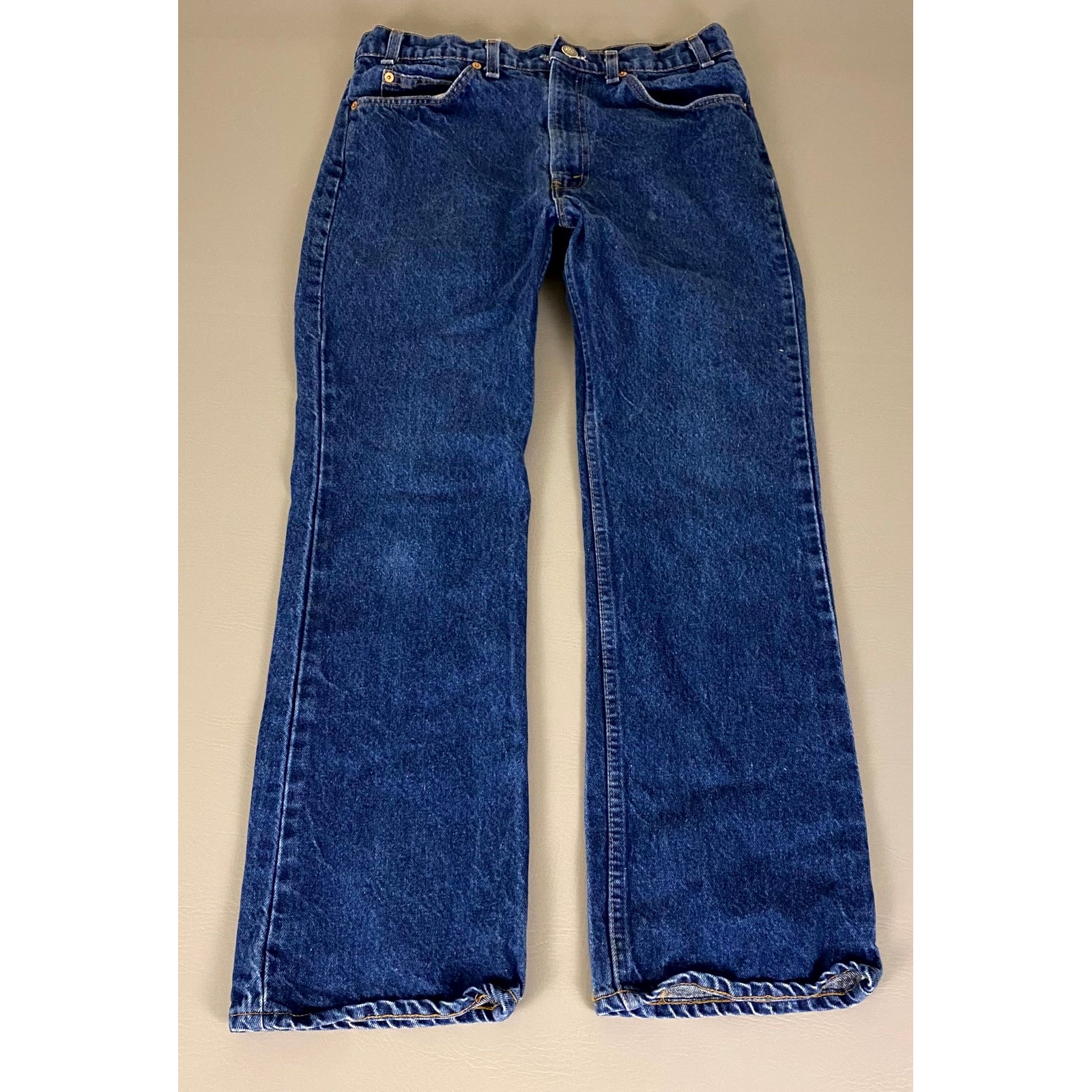 VTG Levi's Jeans Bootcut Dark Wash Men's Size 32x30 Blue Orange Tab Vintage 80's