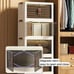 Plastic Foldable Storage Box With Doors, Stackable Clothes Storage-ADAW414