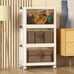 Plastic Foldable Storage Box With Doors, Stackable Clothes Storage-ADAW414