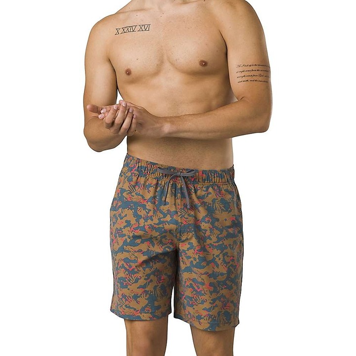 PrAna Swim Mens XL Fresca Camo Metric E-Waist Zip Swim Trunks NWT