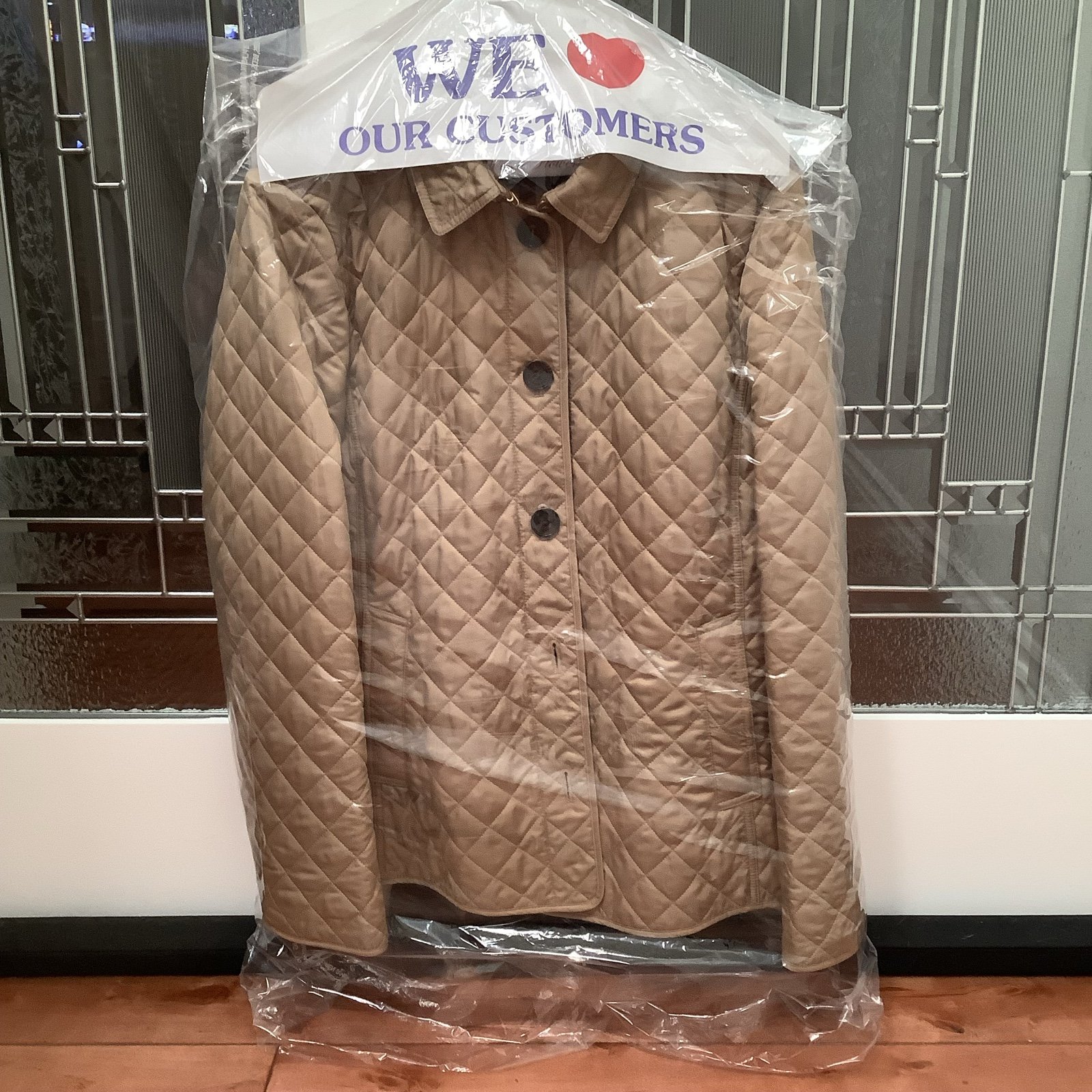 BURBERRY QUILTED COAT, WOMEN XXL, RELAXED FIT, DRY CLEANED! Like New!