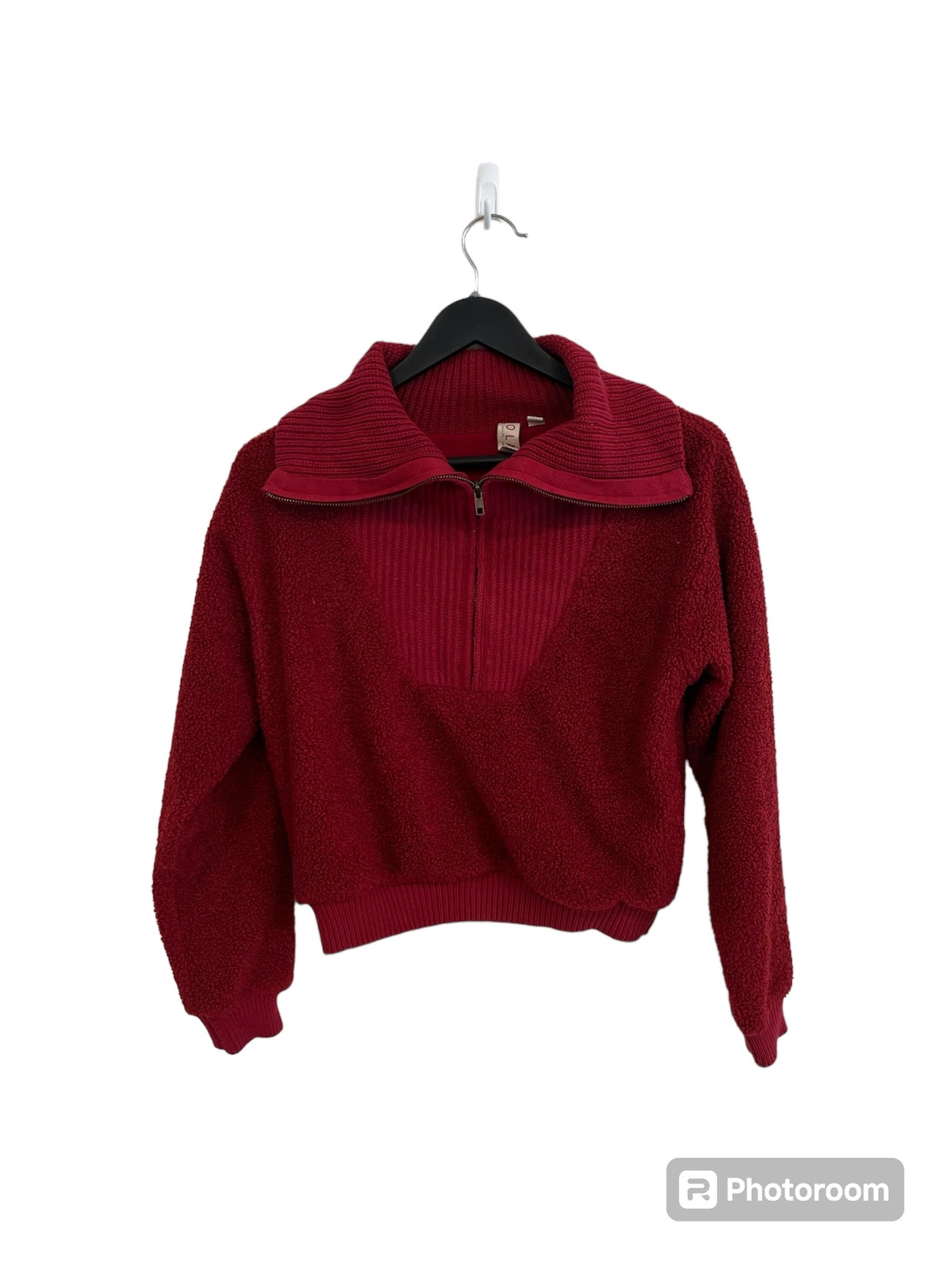 Dolan Left Coast Collection Womens Sz XS Red Half Zip Pullover Sweater  Elevate