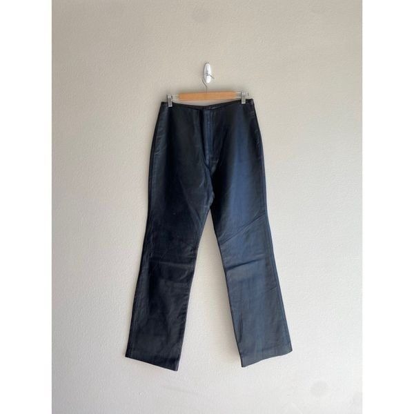 vintage y2k Mark Alan high rise black leather pants