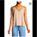 Rebecca Taylor Metallic Clip Ruffle Cami Silk Top Size 4