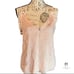 Rebecca Taylor Metallic Clip Ruffle Cami Silk Top Size 4