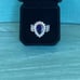 Beautiful New Sterling Silver .925 AAA Bluish/Purple & White CZs Size 10.5 Ring