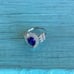 Beautiful New Sterling Silver .925 AAA Bluish/Purple & White CZs Size 10.5 Ring
