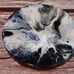 Ceramic coasters have high gloss resin, 4 piece black, cream, and silver