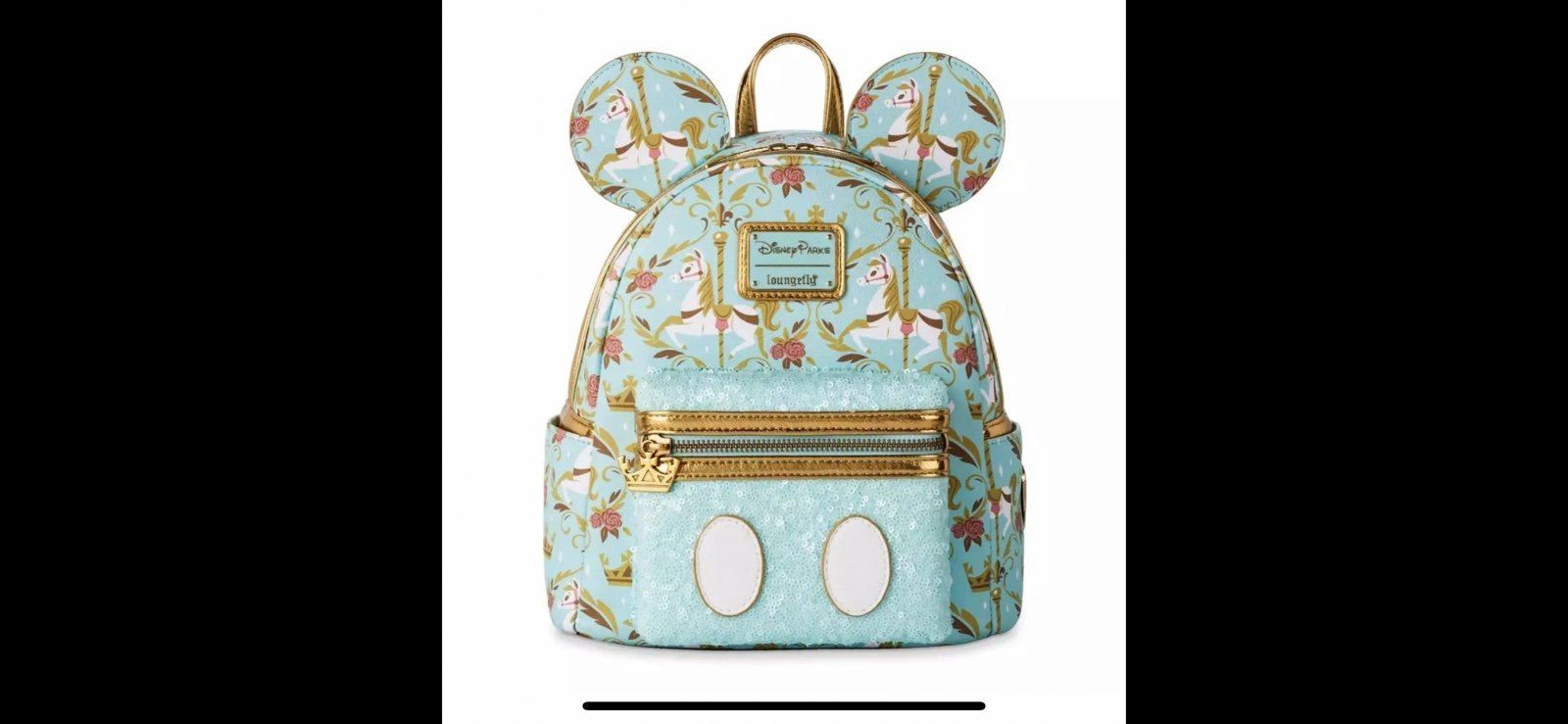 Loungefly Mickey Mouse Main Attraction King Arthur Carousel Bag Disney Parks New
