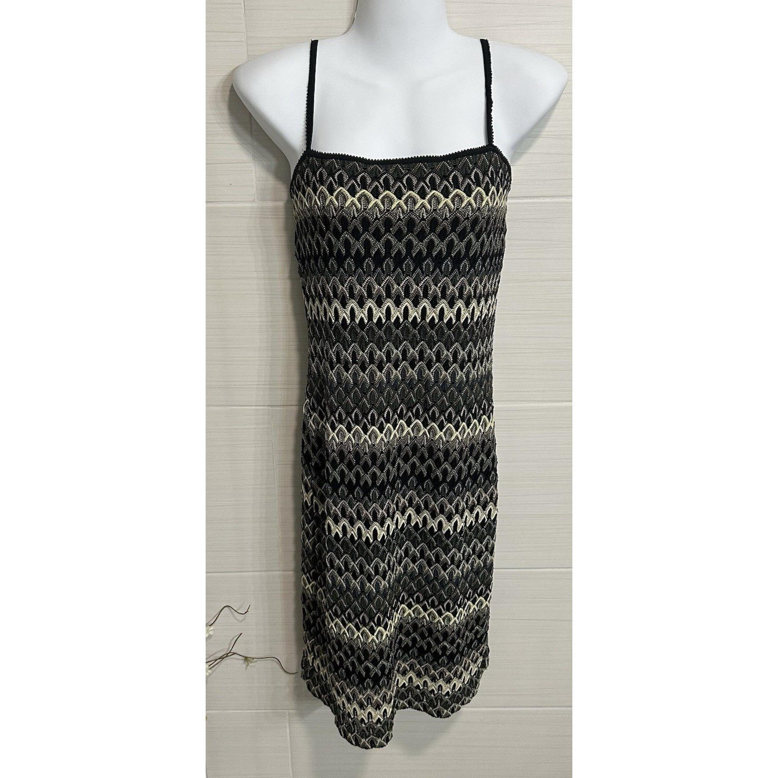 Y2K Peacock Knit  Skinny Strap Sheath Dress Knee Length, 90's 2000's Going Out