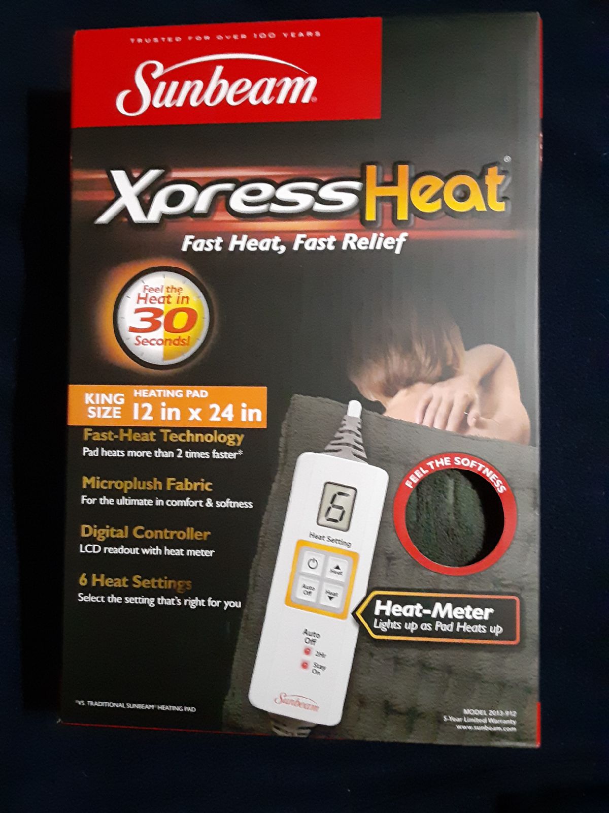 heating pad by Sunbeam