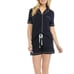 NWT Jones New York Shorty Navy Jersey Fabric Pajamas Set Size XL