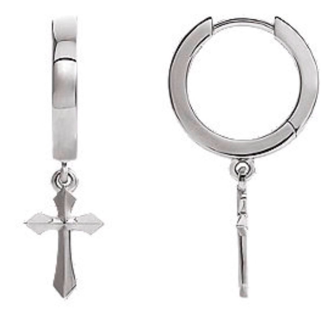 Sterling Silver Cross Dangle Earrings