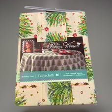 PIONEER WOMAN NWT HOLIDAY TREES RECTANGULAR TABLECLOTH 52 X 70