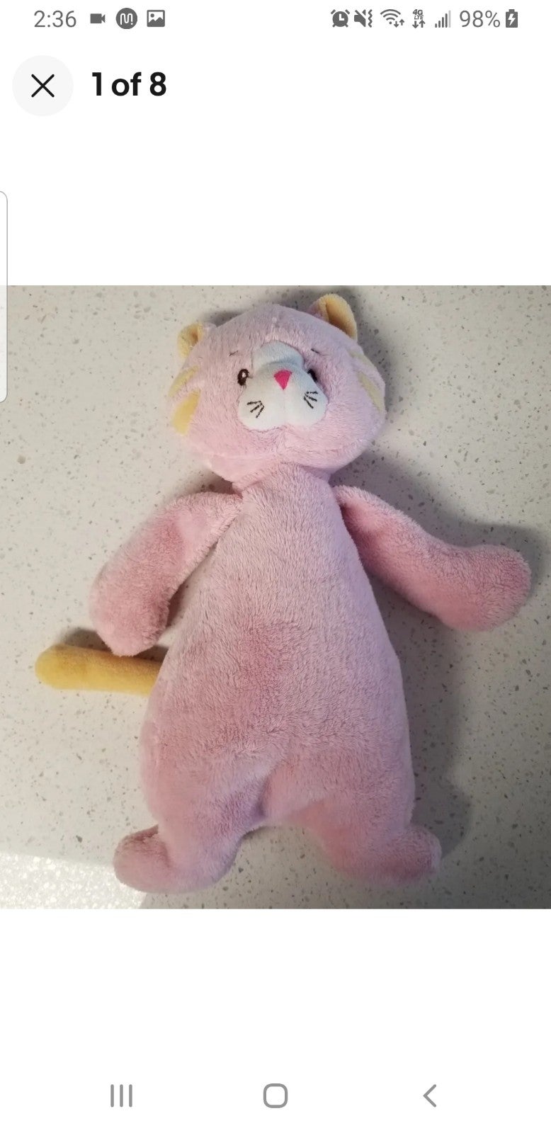 Baby Ganz Sugar And Spice Cat Pink Plush Extremely Rare