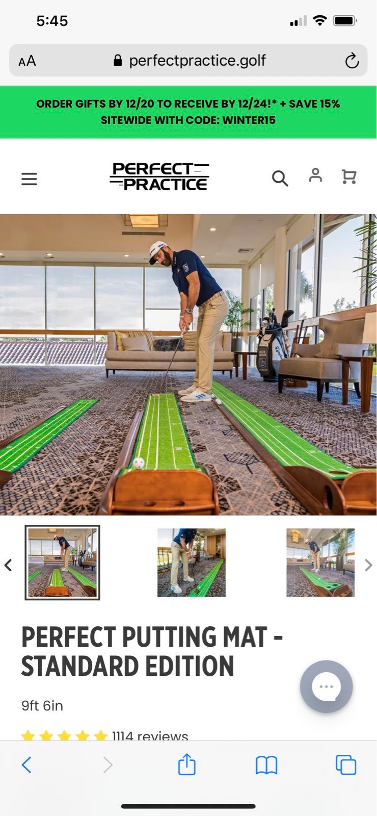 Perfect practice putting matt