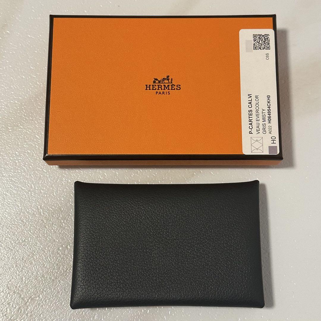 Hermès Business Card Holder, VEAU EVERCOLOR