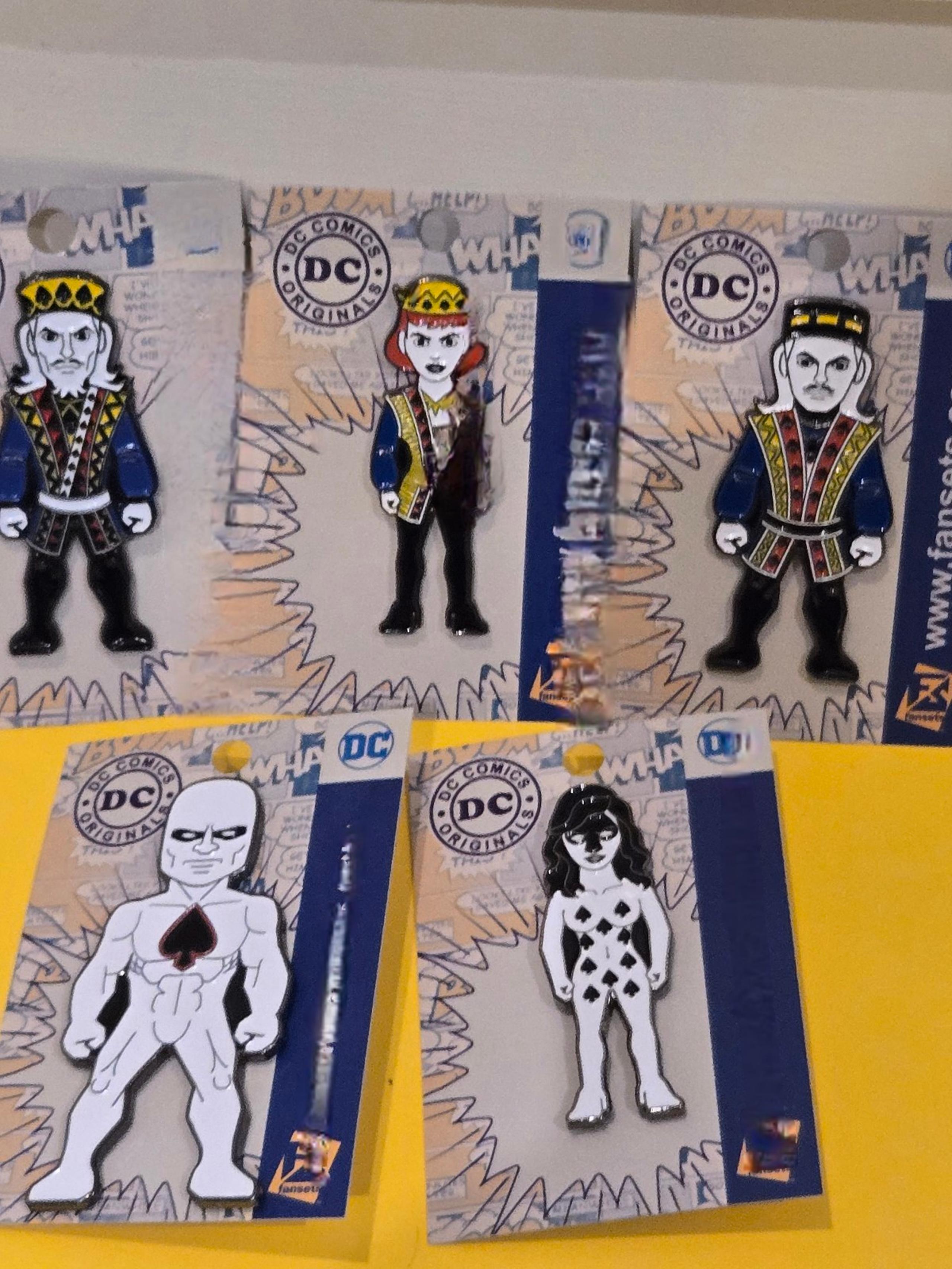 DC Comics COMPLETE SET Royal Flush Gang Enamel Metal Pin Combo Set