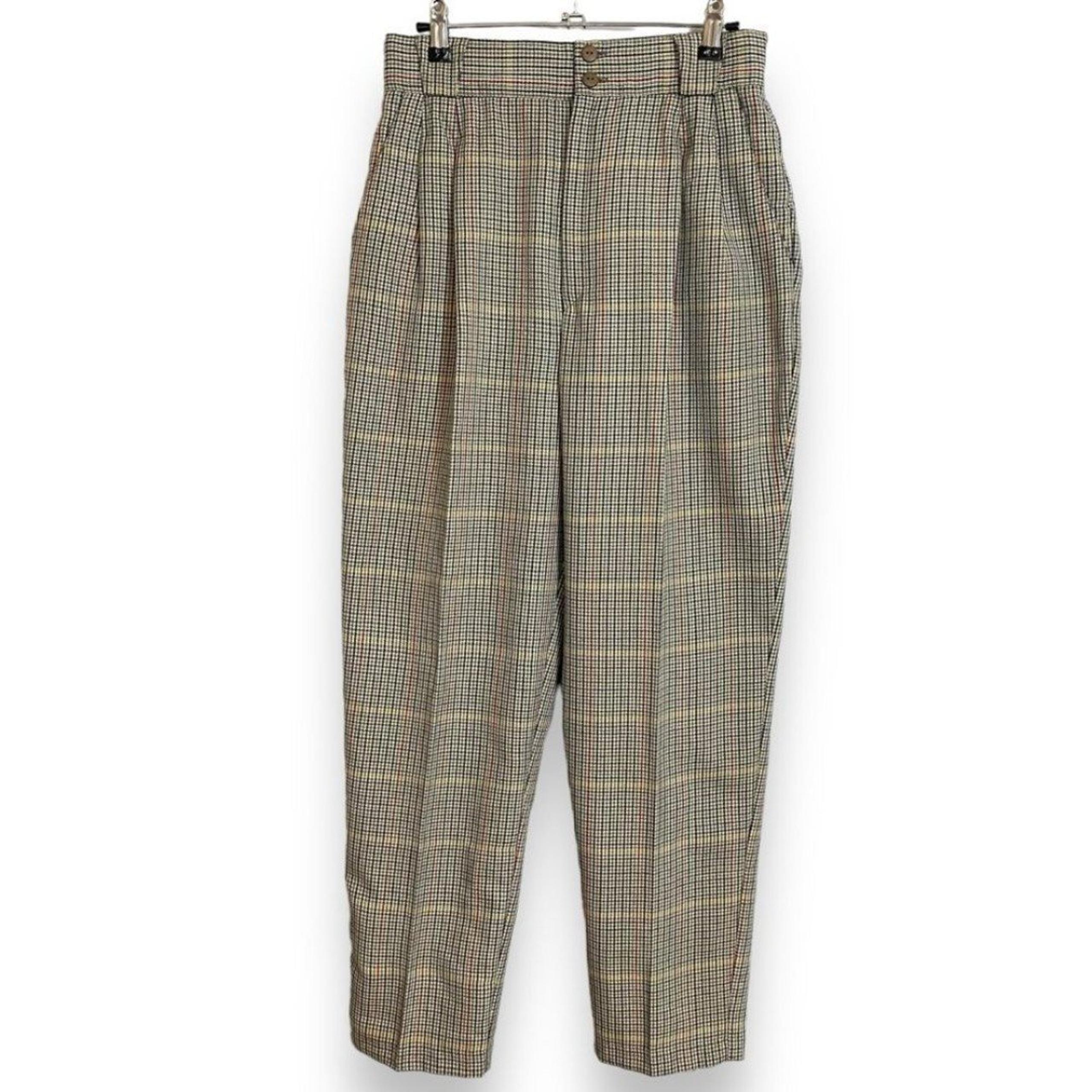 Vintage Plaid Pants Houndstooth Women Darts Slacks Trousers Eclectic Petite 10