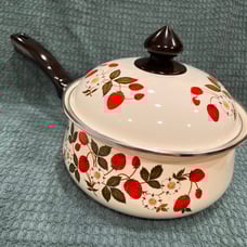 Vintage Strawberries and Cream saucepan by Sheffield