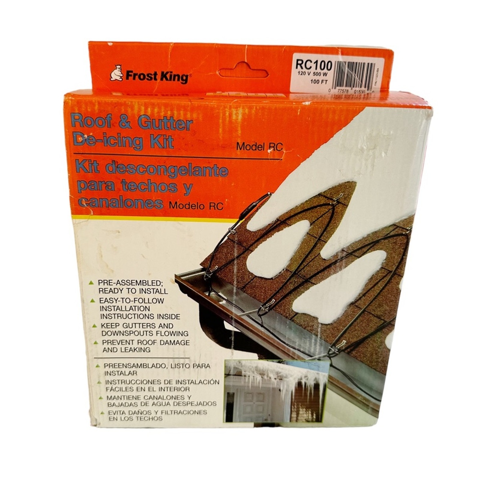 Frost King RC100 Roof & Gutter De-Icing Kit 100 Feet 120v NEW