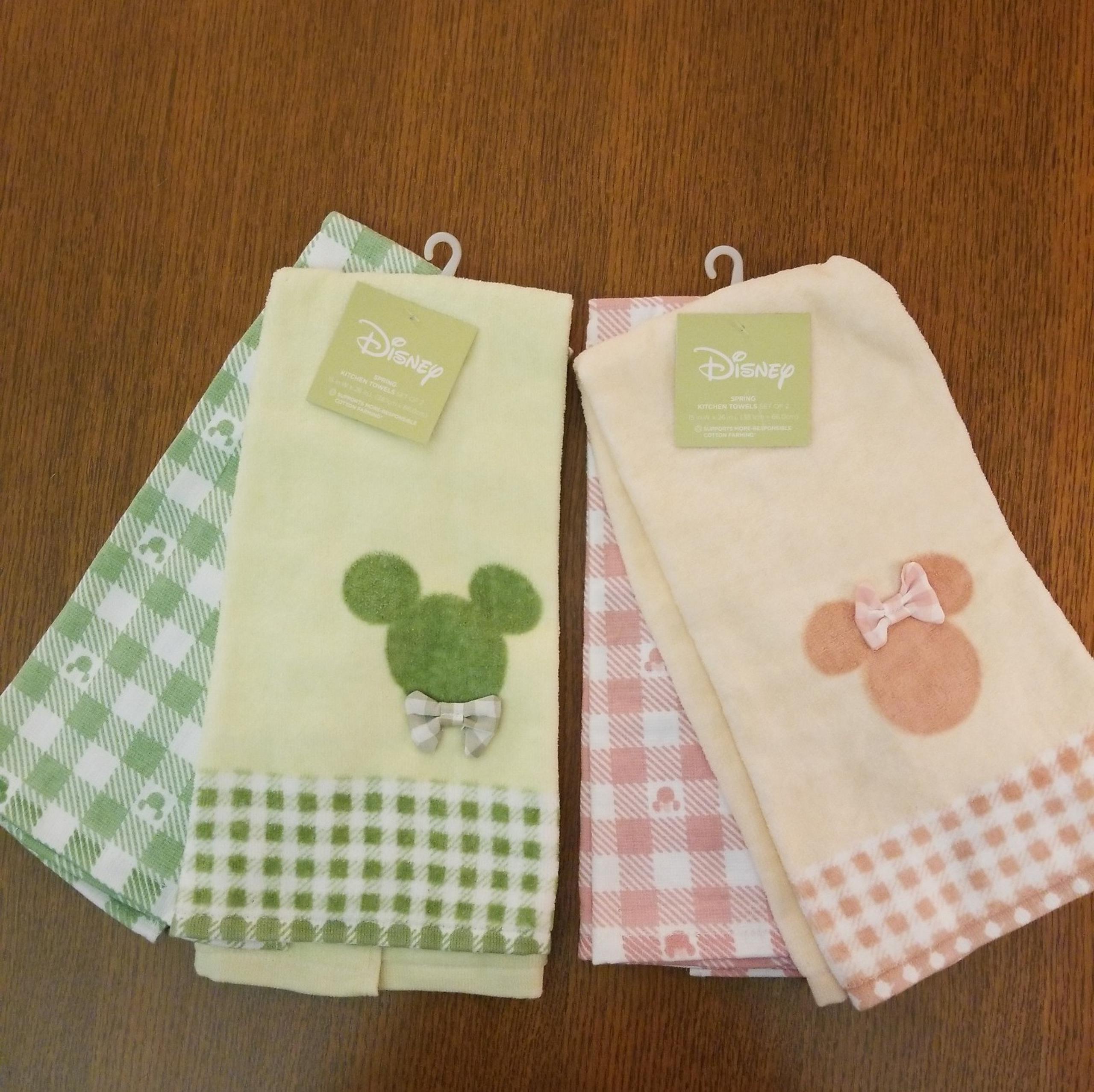 Disney Mickey & Minnie Mouse Spring Kitchen Towel Sets NWT