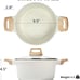 Nonstick Stock Pot with Lid, 5 Quart Ceramic Coating Large Soup Pot Casserole -9