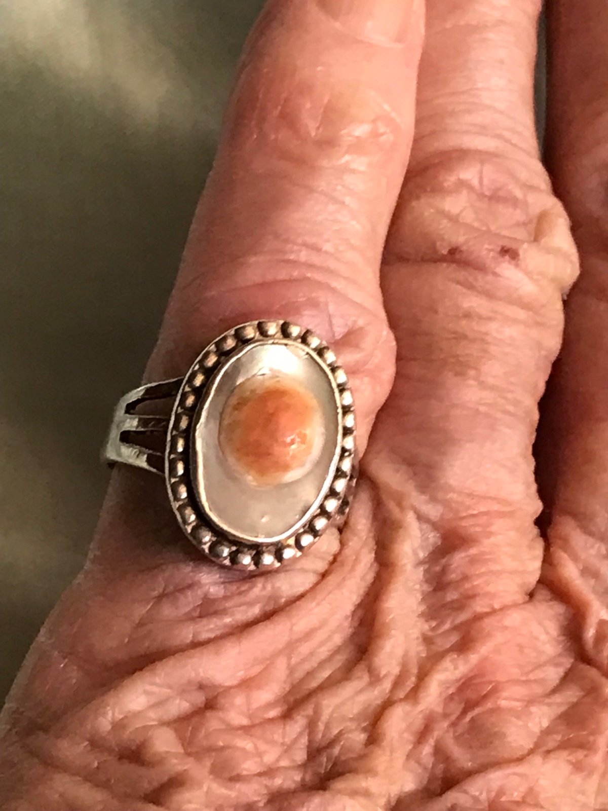 Native American Sterling /Abalone Ring