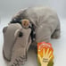 New Folkmanis NCIS Bert Farting Hippo Hand Puppet Plush Collar Sound Box Tags