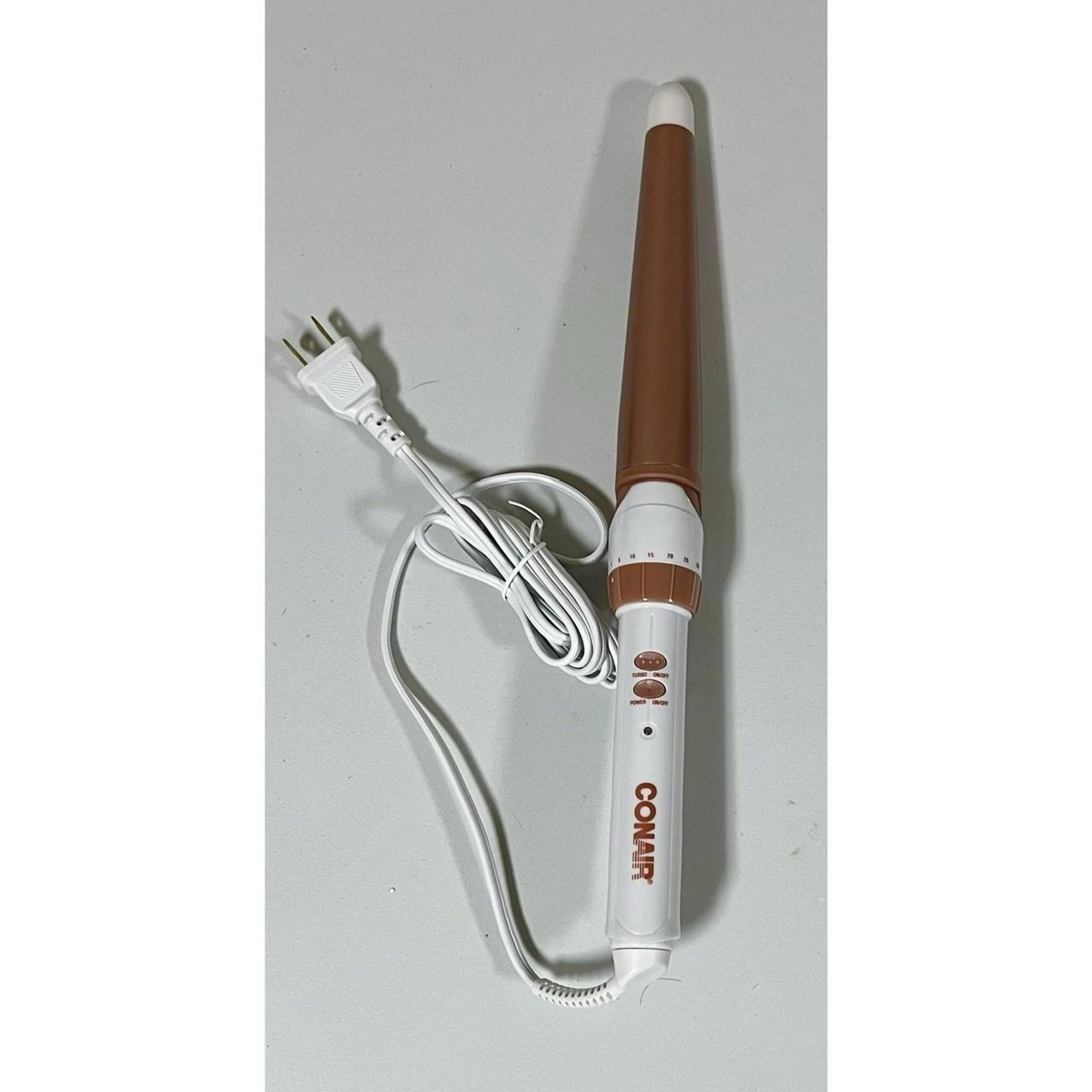 Conair Double Ceramic 1” 1/4-3/4 in. Curling Iron Wand Hair Heat Styling Tool