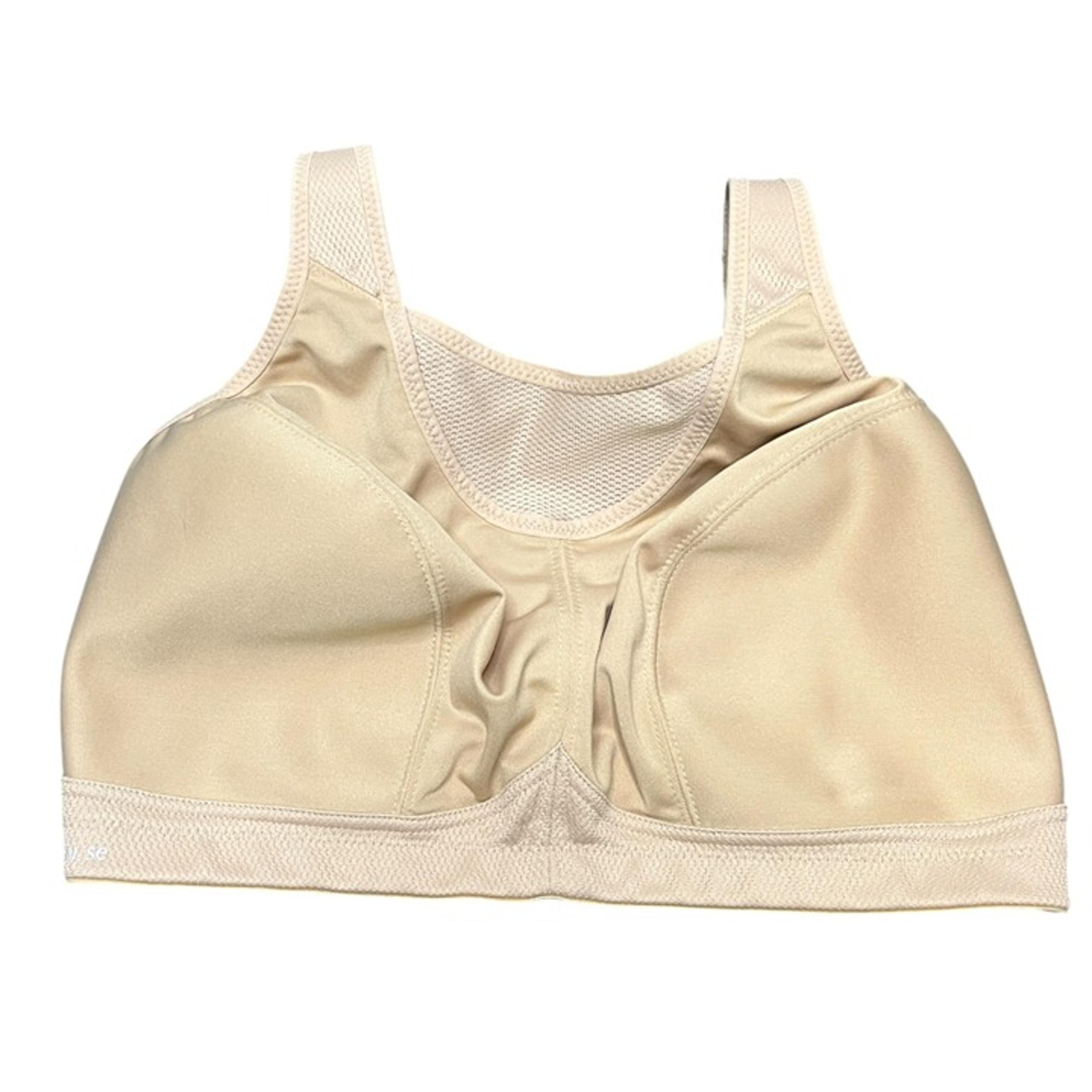 Glamorise 38G Sports Bra Beige Full Figure No Bounce Camisole Wireless 1066