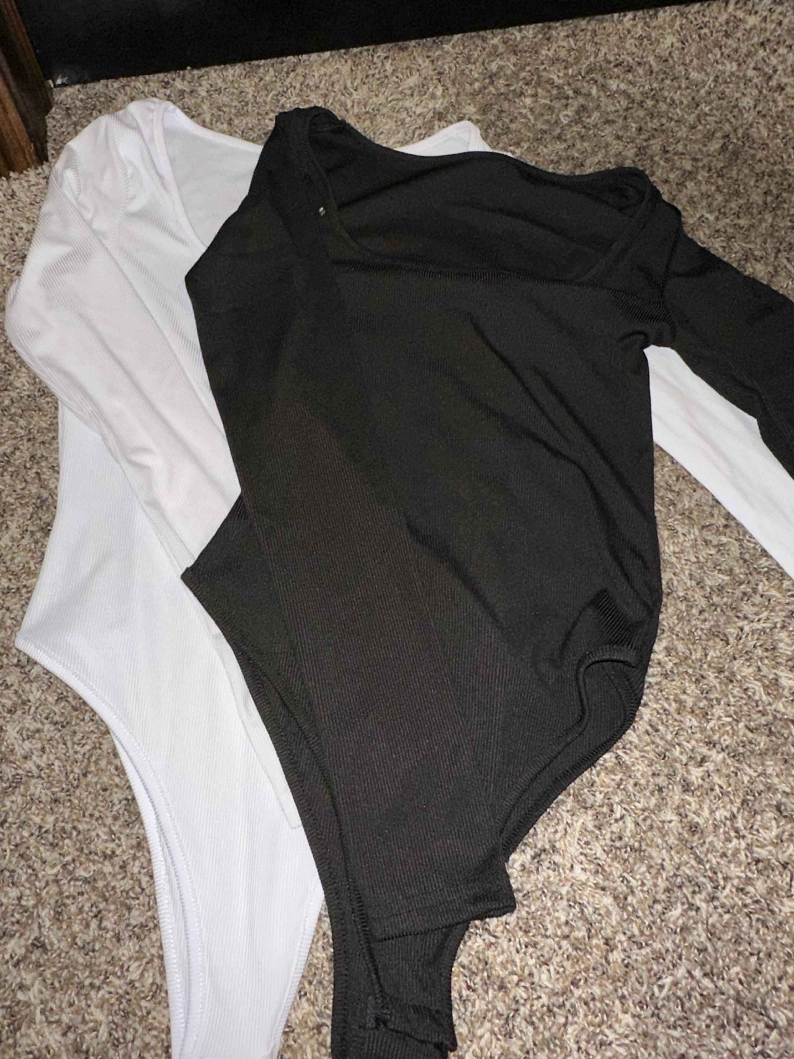amazon black and white women bodysuit