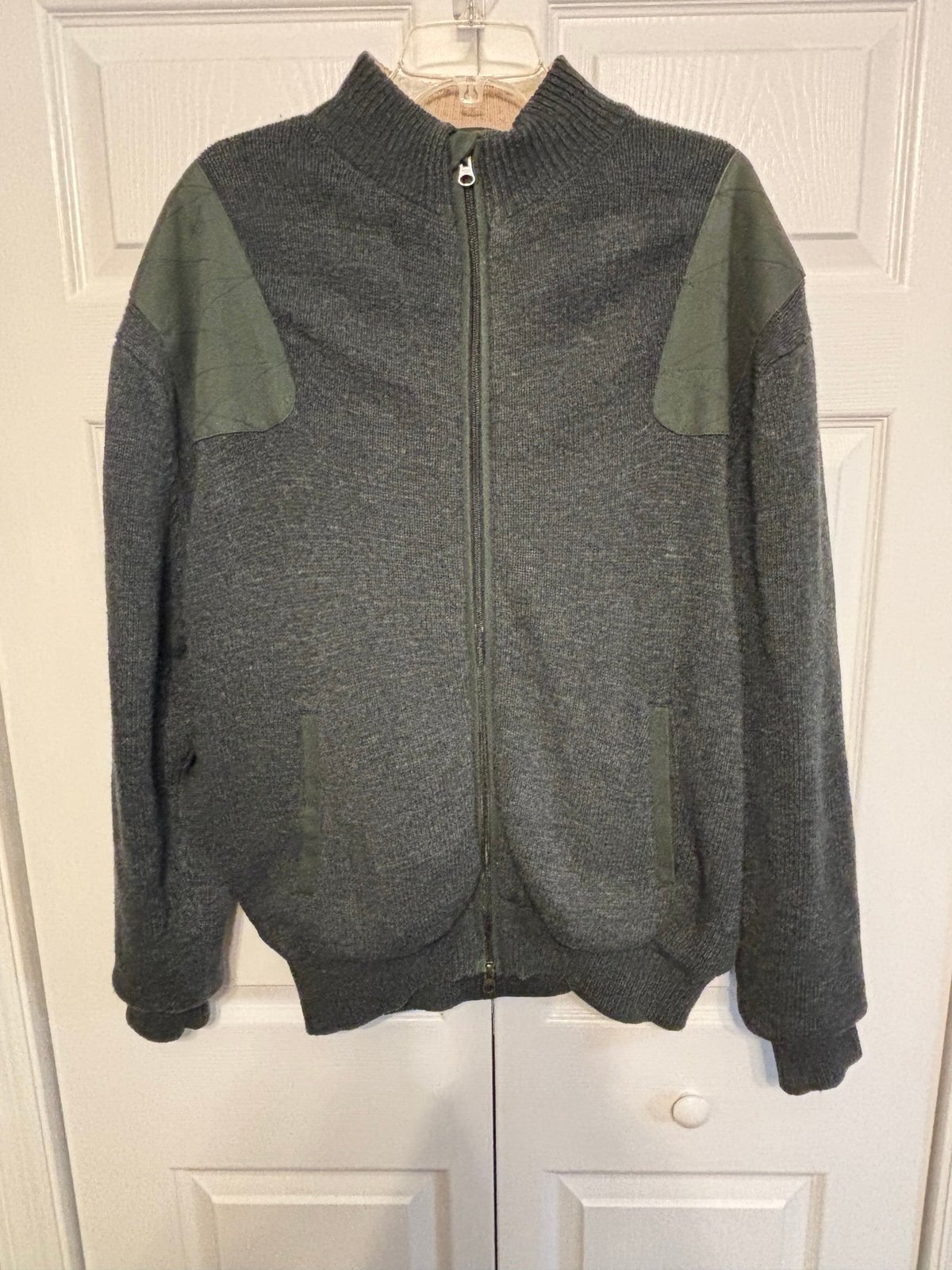 Beretta Lambswool Mens XL Shooting Sweater Jacket Full Zip Hunting Windstop