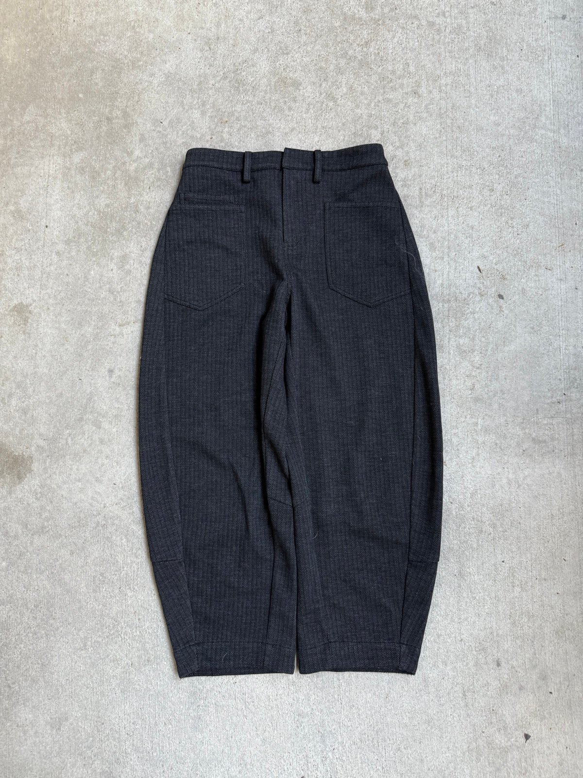 RUTI Dark Grey Wide Barrel Leg Knit Jersey Women’s Baggy Pants 1 / 28” waist