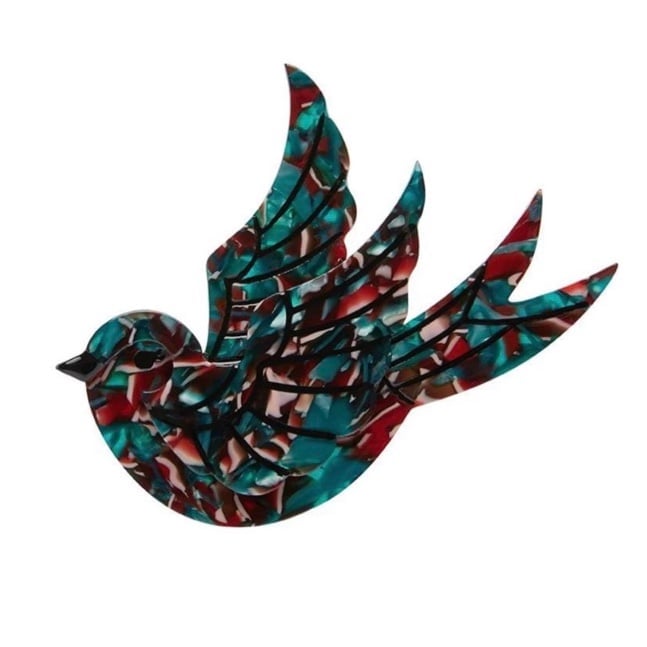 Erstwilder Fancie Jo Sparrow Colorful Resin Acrylic Brooch Pin