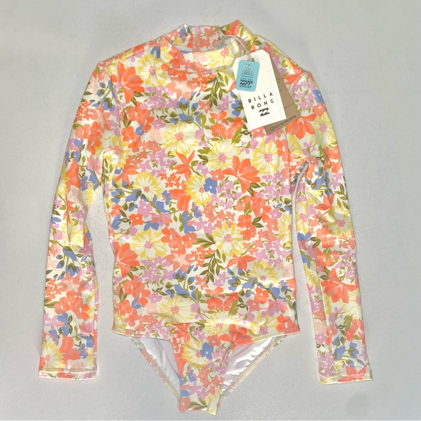 NEW Billabong Girl’s “Windsong” Long Sleeve Swimsuit - Size 14