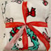 Hello Kitty Christmas Tree Dress Wreath Pink Bows TWIN 60 x 90 Throw Blanket
