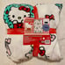 Hello Kitty Christmas Tree Dress Wreath Pink Bows TWIN 60 x 90 Throw Blanket