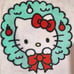 Hello Kitty Christmas Tree Dress Wreath Pink Bows TWIN 60 x 90 Throw Blanket