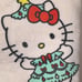 Hello Kitty Christmas Tree Dress Wreath Pink Bows TWIN 60 x 90 Throw Blanket