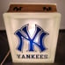 Small N.Y. Yankees Glass Block Lamp