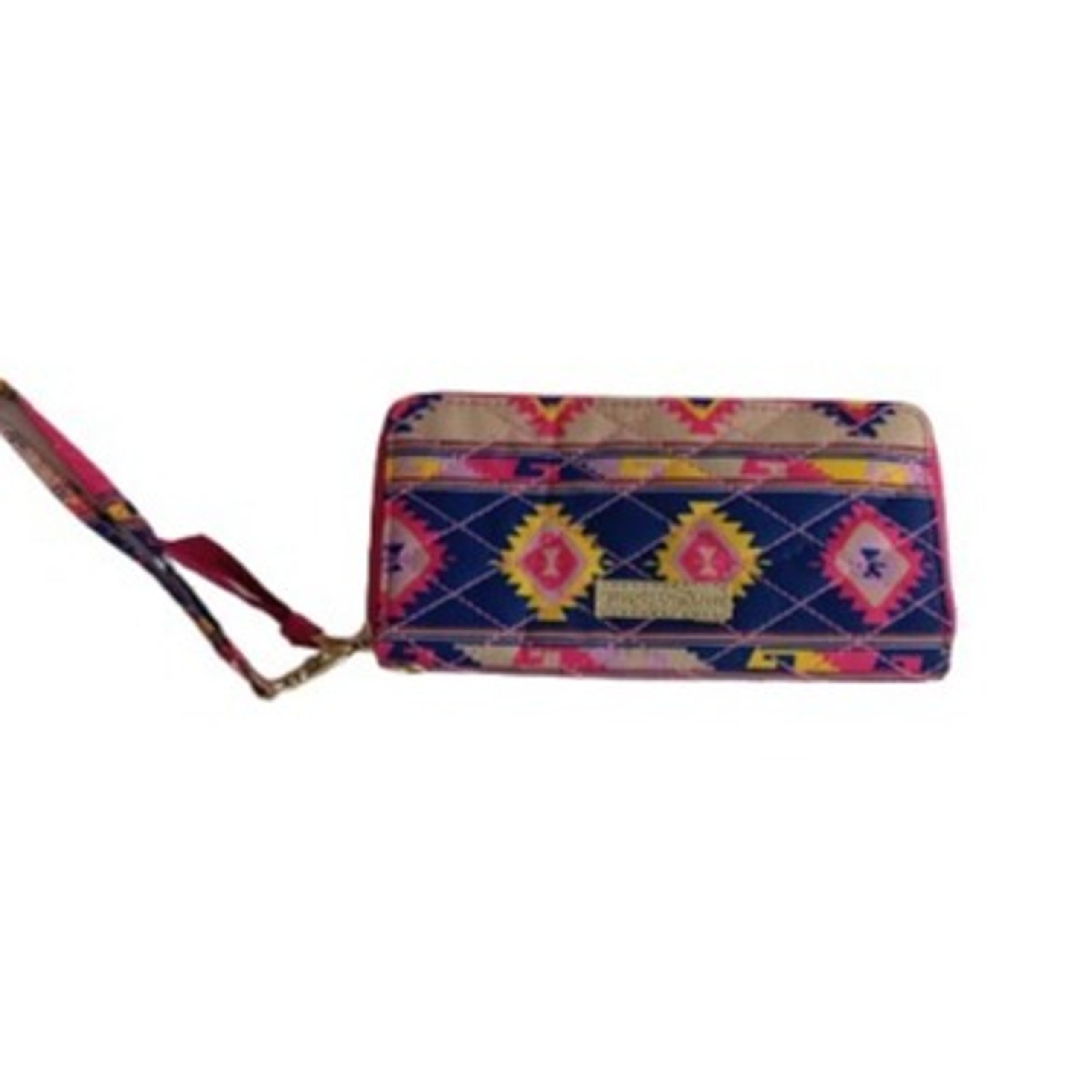 Simply Southern Womens Wallet Coral Combo Quilted Southwest Aztec Boho