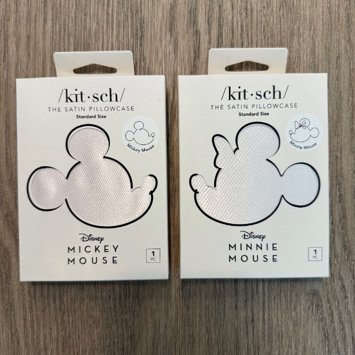 Kitsch Disney Mickey Mouse & Minnie Mouse Standard Satin Pillow Cases Set of two