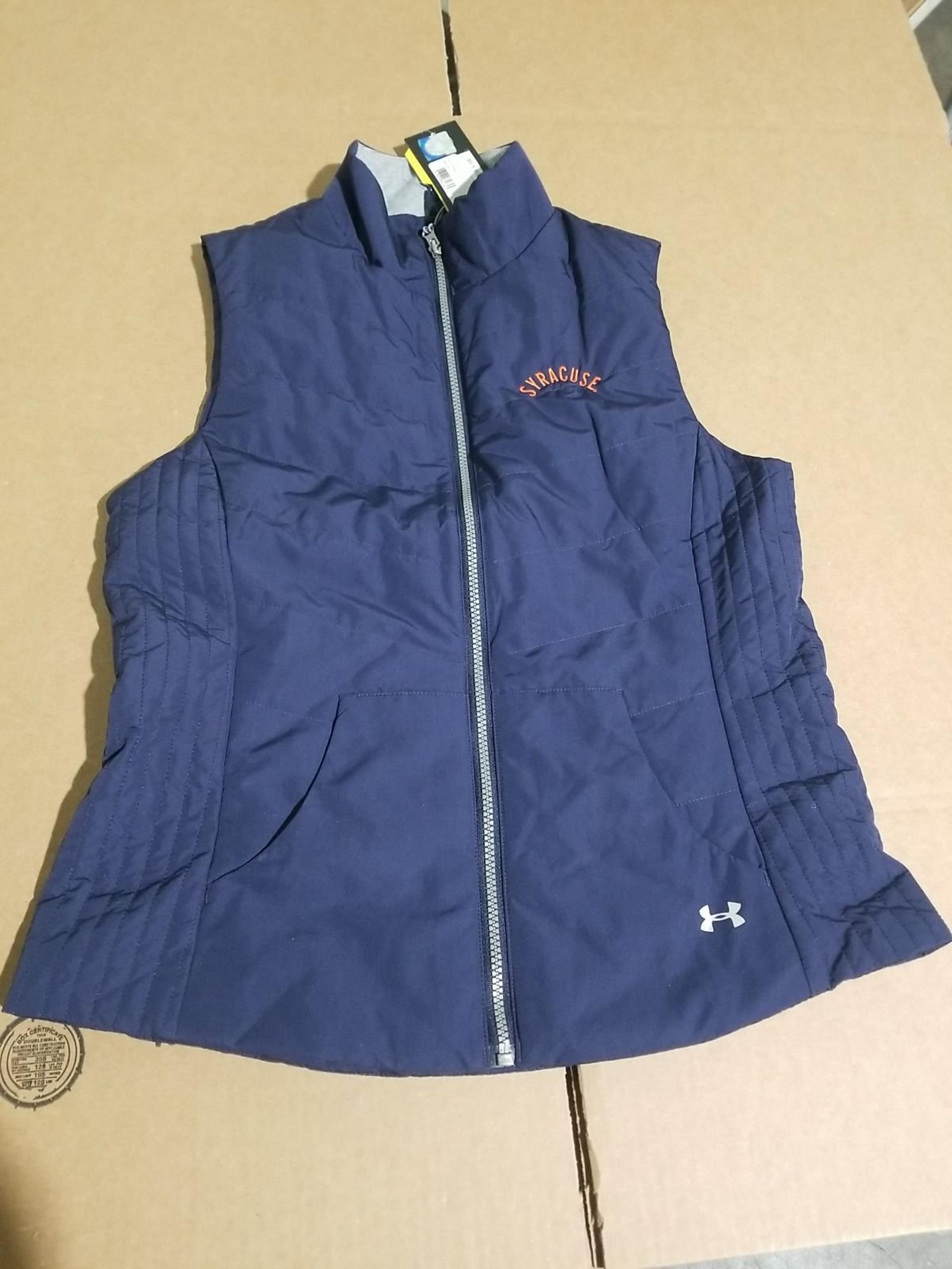 Under Armour SYRACUSE Women's Blue Full Zip Water-Resistant Vest Jacket Size M