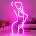 Lady Neon Signs Dimmable Lady LED Neon Signs 15.7X8.9 inches,Pink